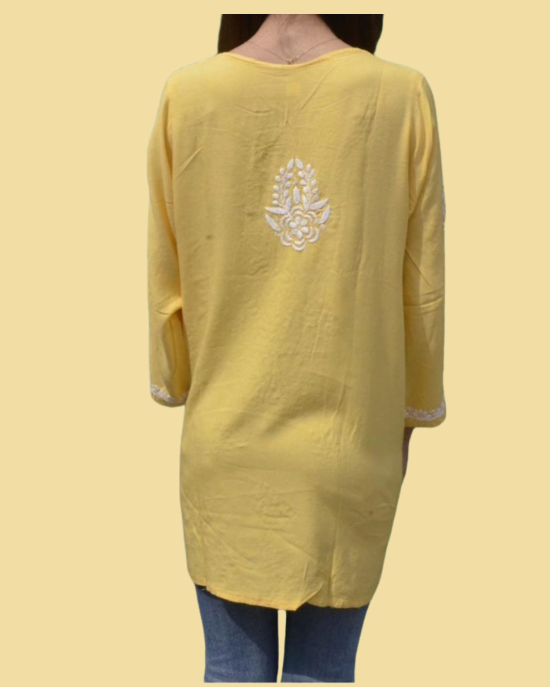 SUNSHINE YELLOW RAYON SHORT TOP