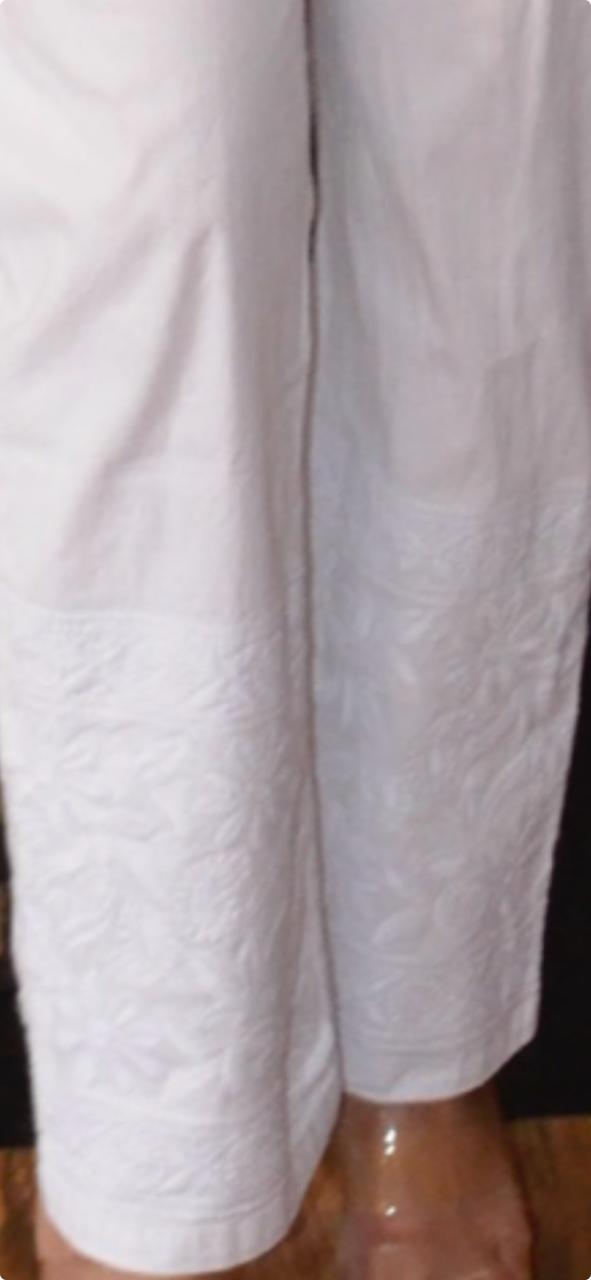 Chikankari Computer Work Cotton Stretchable Pants