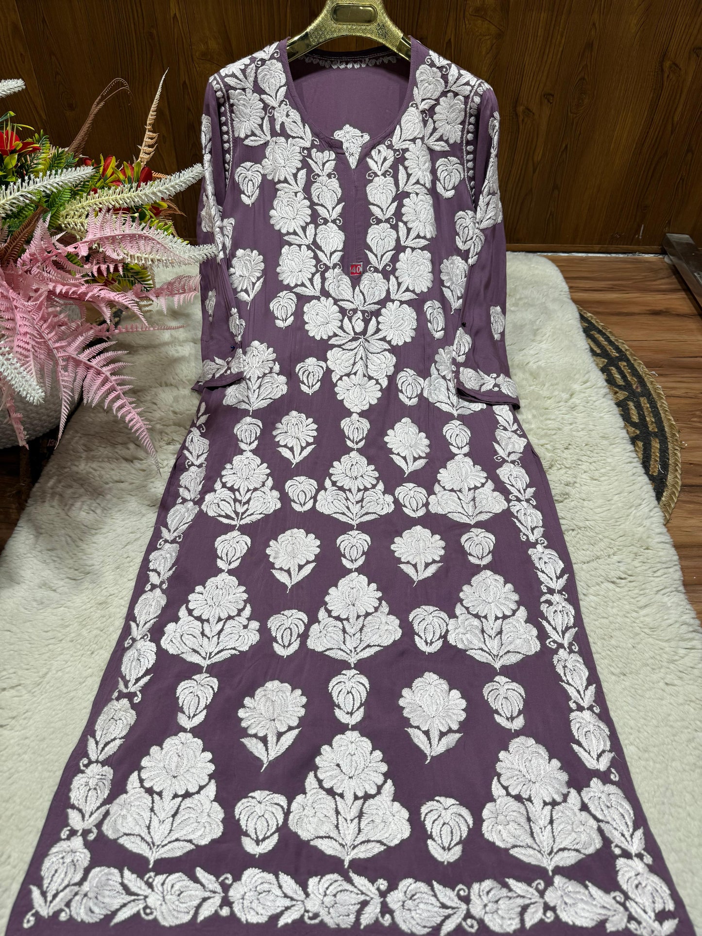Chikankari Premium Lucknowi Modal Kurti