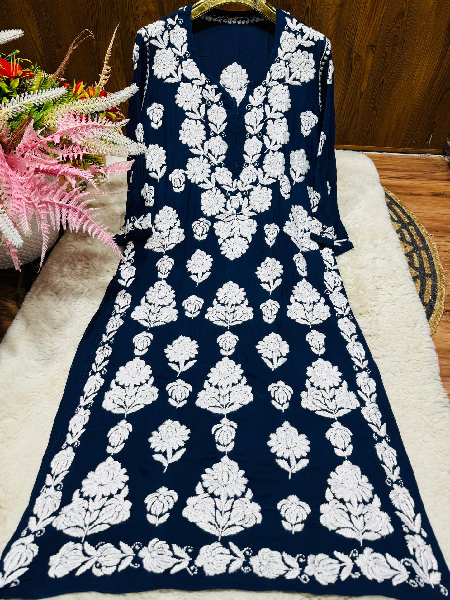 Chikankari Premium Lucknowi Modal Kurti