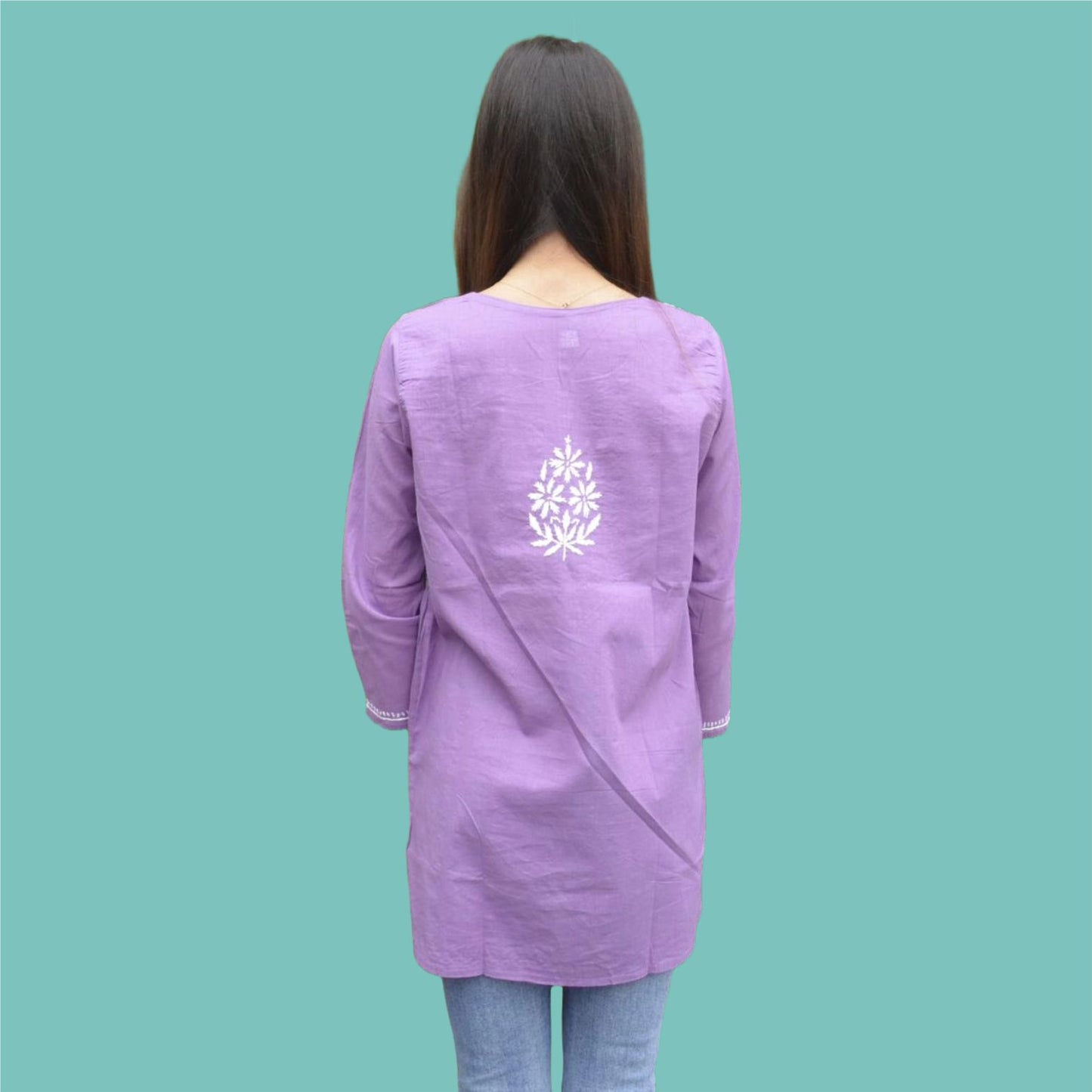 LAVENDER COTTON SHORT TOP