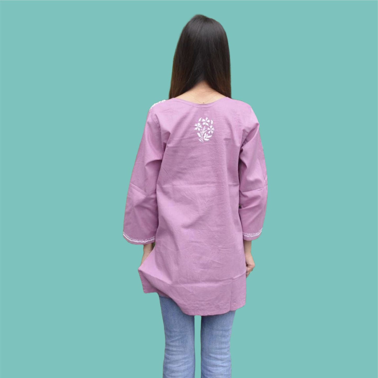 MAUVE COTTON SHORT TOP