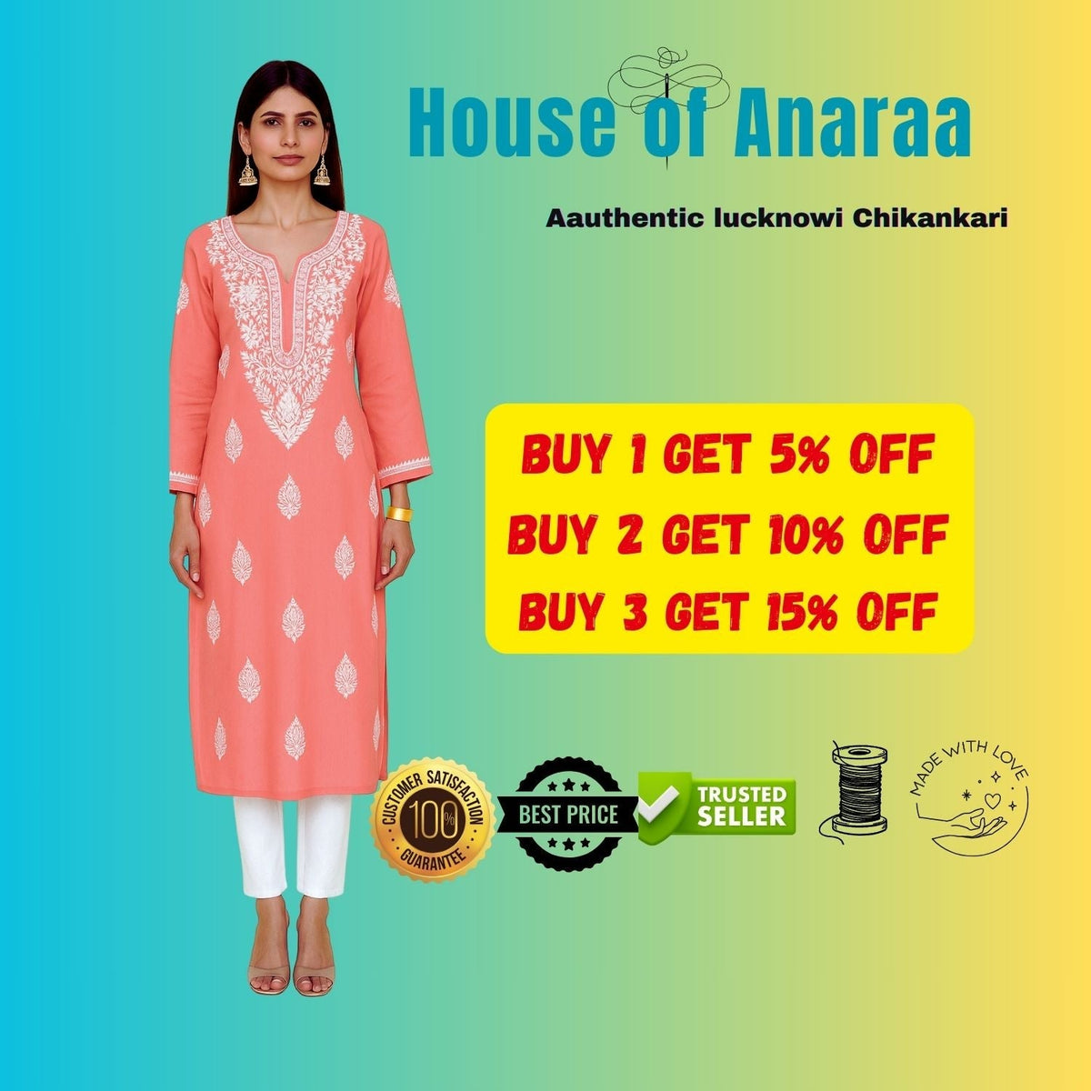 “Shop Stylish Cotton Kurti Palazzo Sets for Women | House of Anaraa”