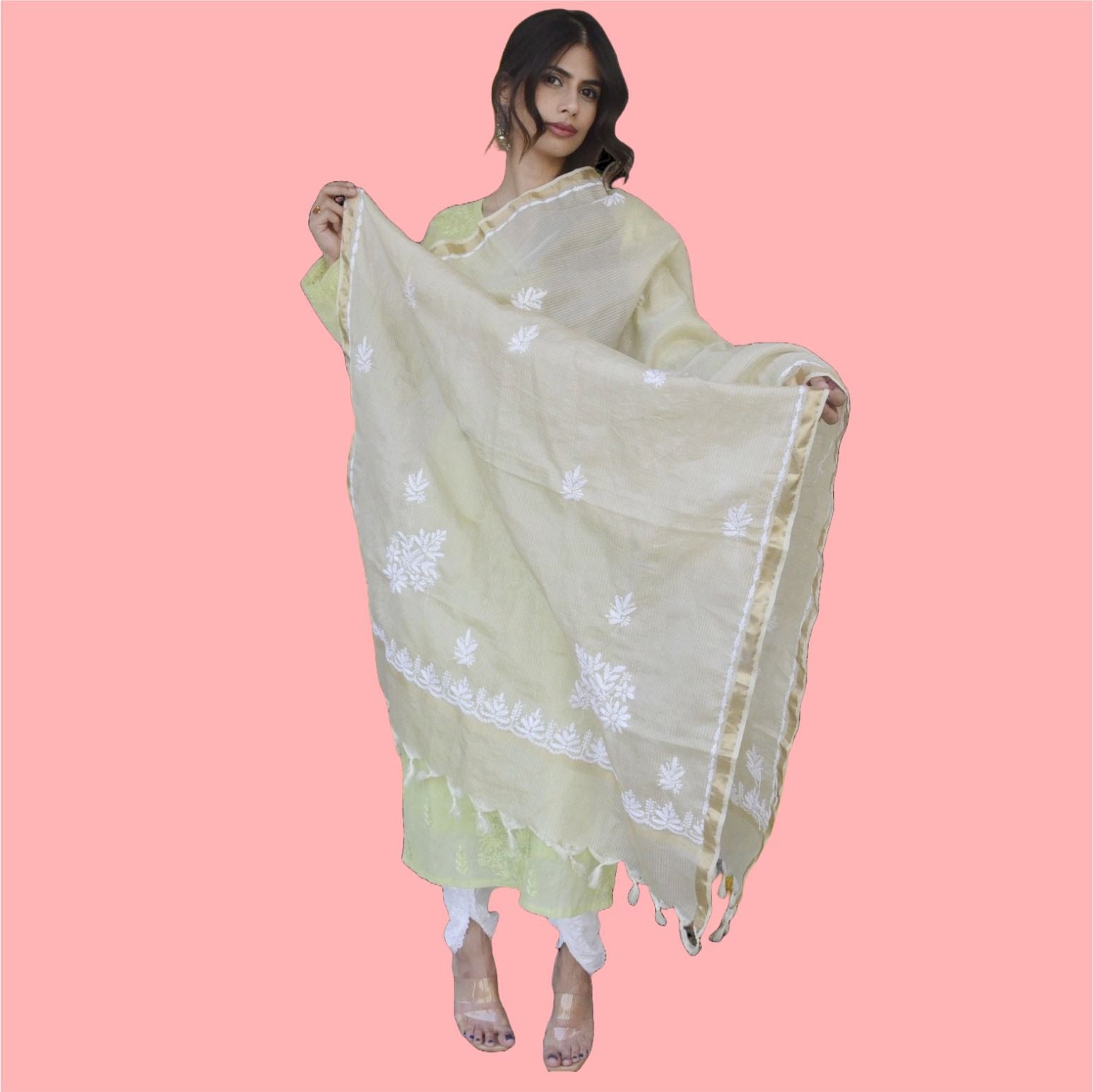 chikankari dupatta by House of Anaraa
