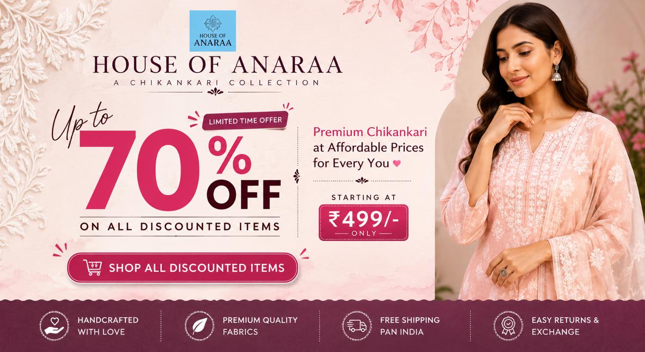 Lucknowi Chikankari Collection by House of Anaraa
