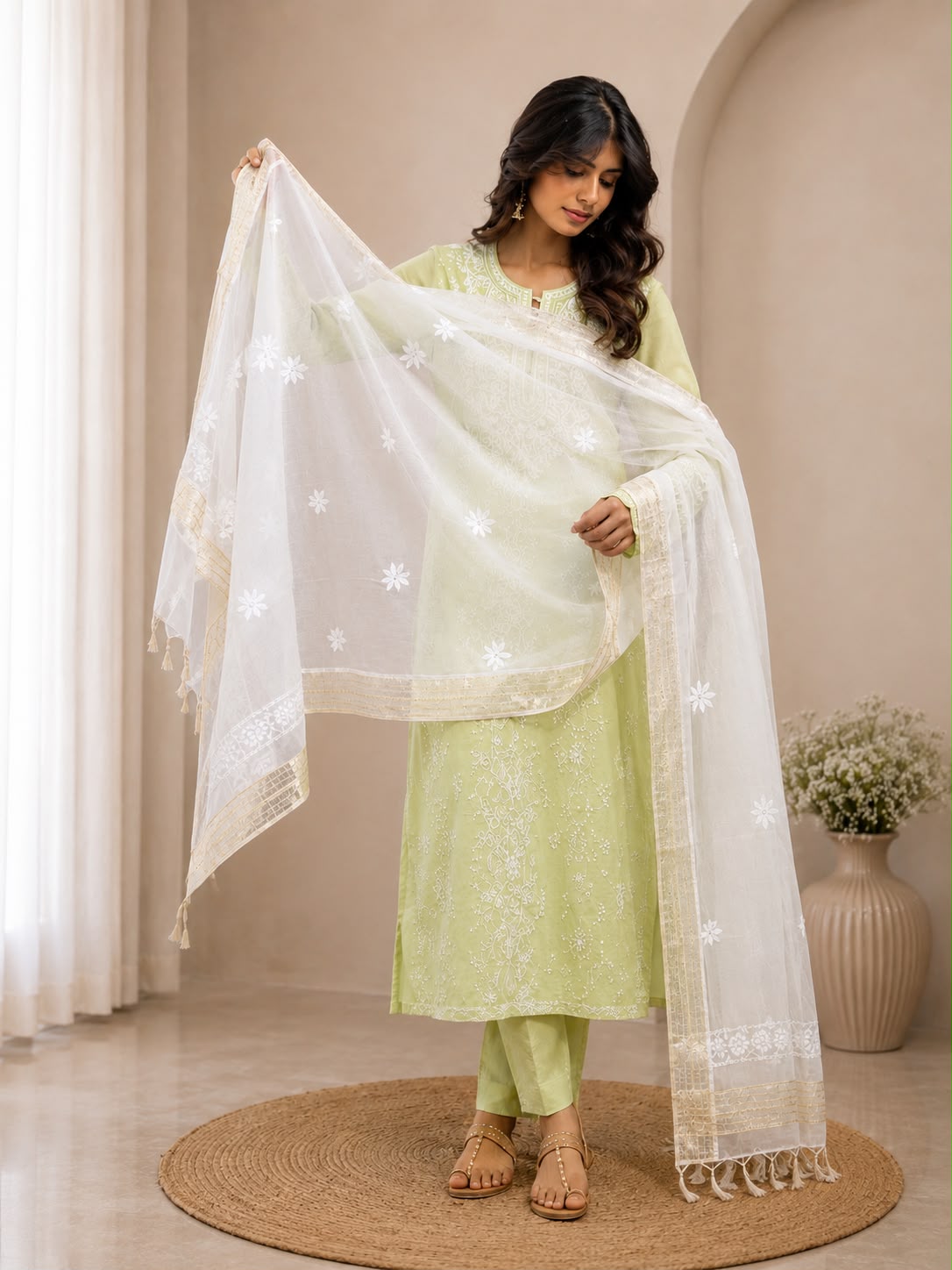 CHIKANKARI DUPPATAS.