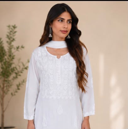 Chikankari Muslin Dyable Suit Sets For Women-Luxurious, Elegant, Ethenic Wear