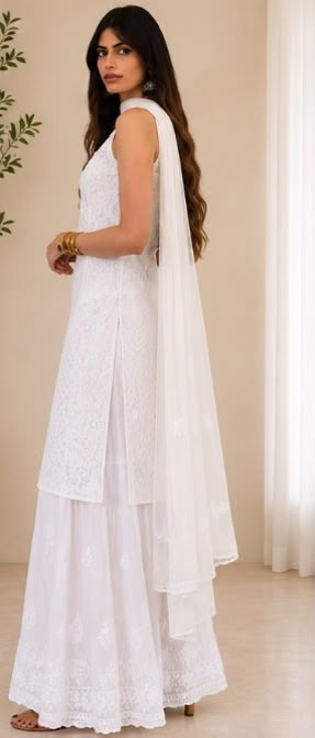 Chikankari Viscouse Strap Dyable Suit Set For women-Elegant, Modern Ethenic Wear