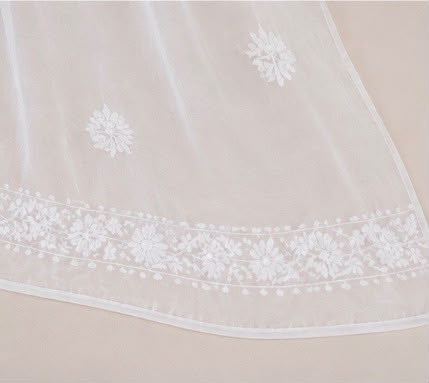 Chikankari Chiffon Dupatta
