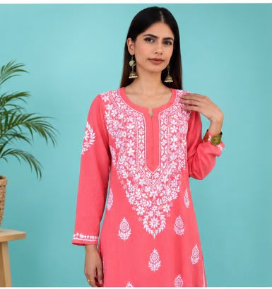 Chikankari Modal Kurti