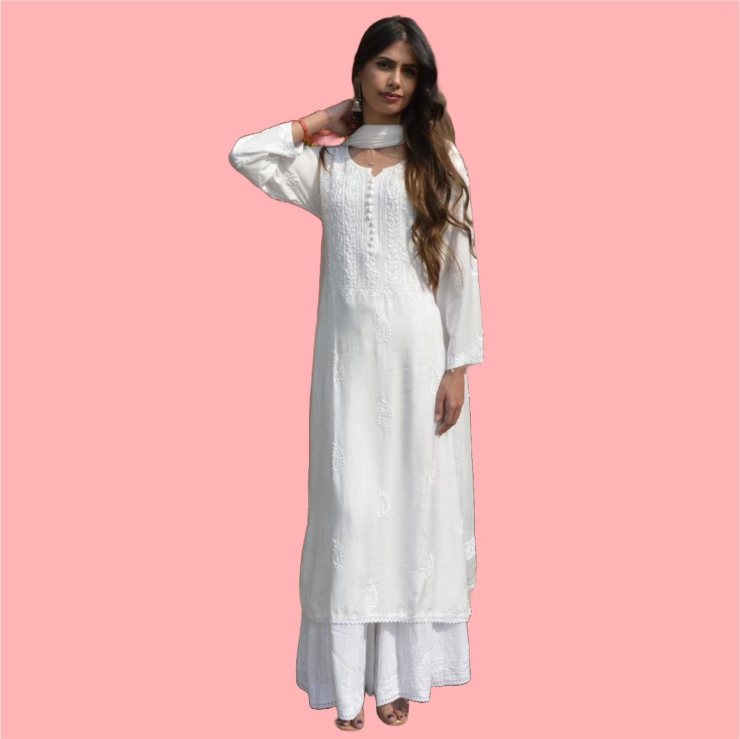 CHIKANAKRI MUSLIN DYABLE SUIT SETS FOR WOMEN-LUXURIOUS ,ELEGANT, ETHENIC WEAR